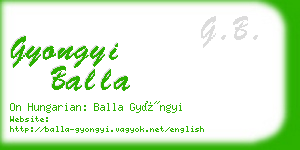 gyongyi balla business card